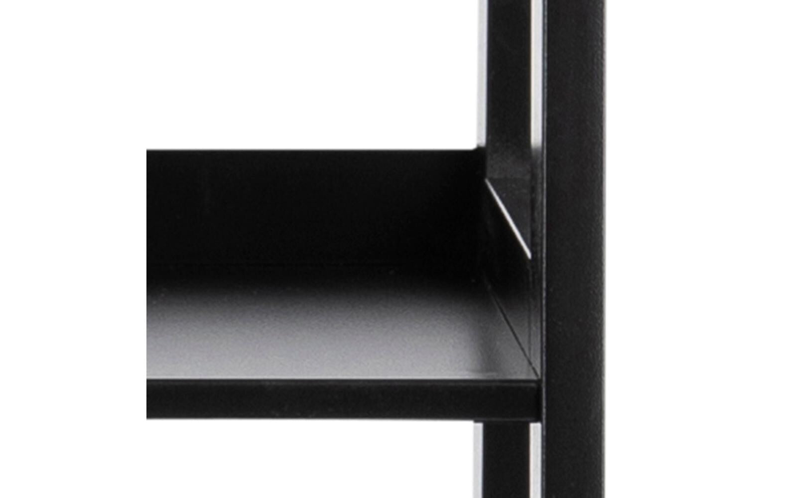 Regal Wally 63 x 40 x 130 cm, Schwarz - MEGART