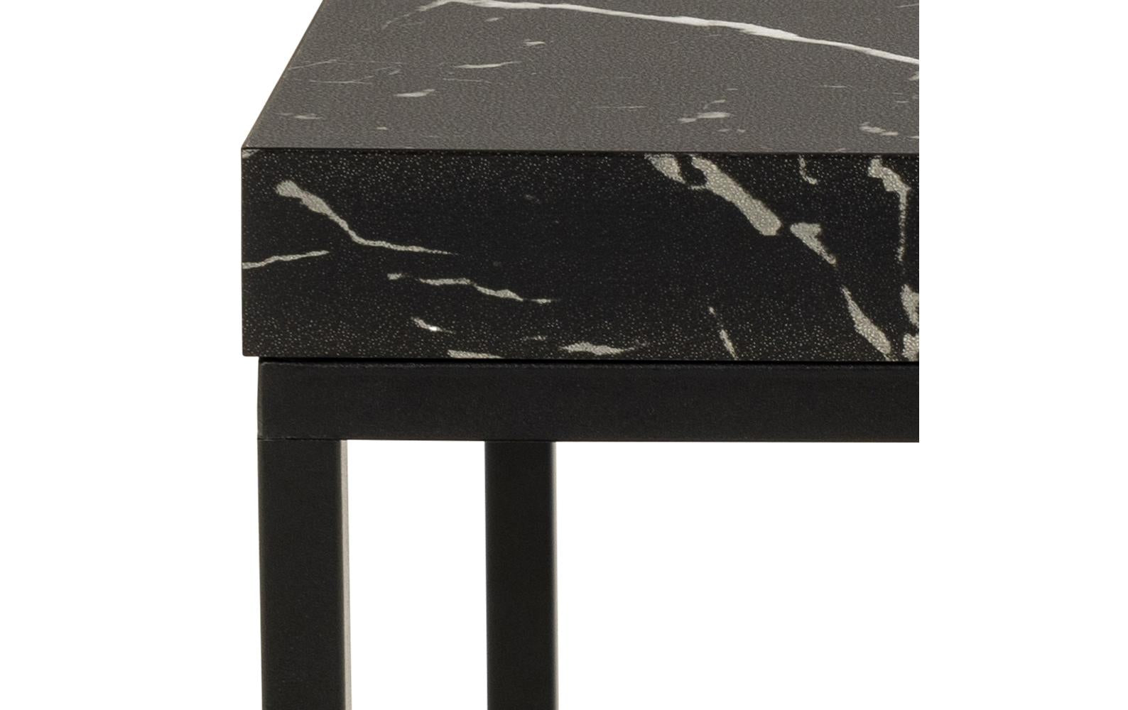 Beistelltisch Barossa 40 x 40 x 45 cm, Schwarz - MEGART