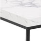 Beistelltisch Barossa 40 x 40 x 45 cm, Schwarz/Weiss - MEGART