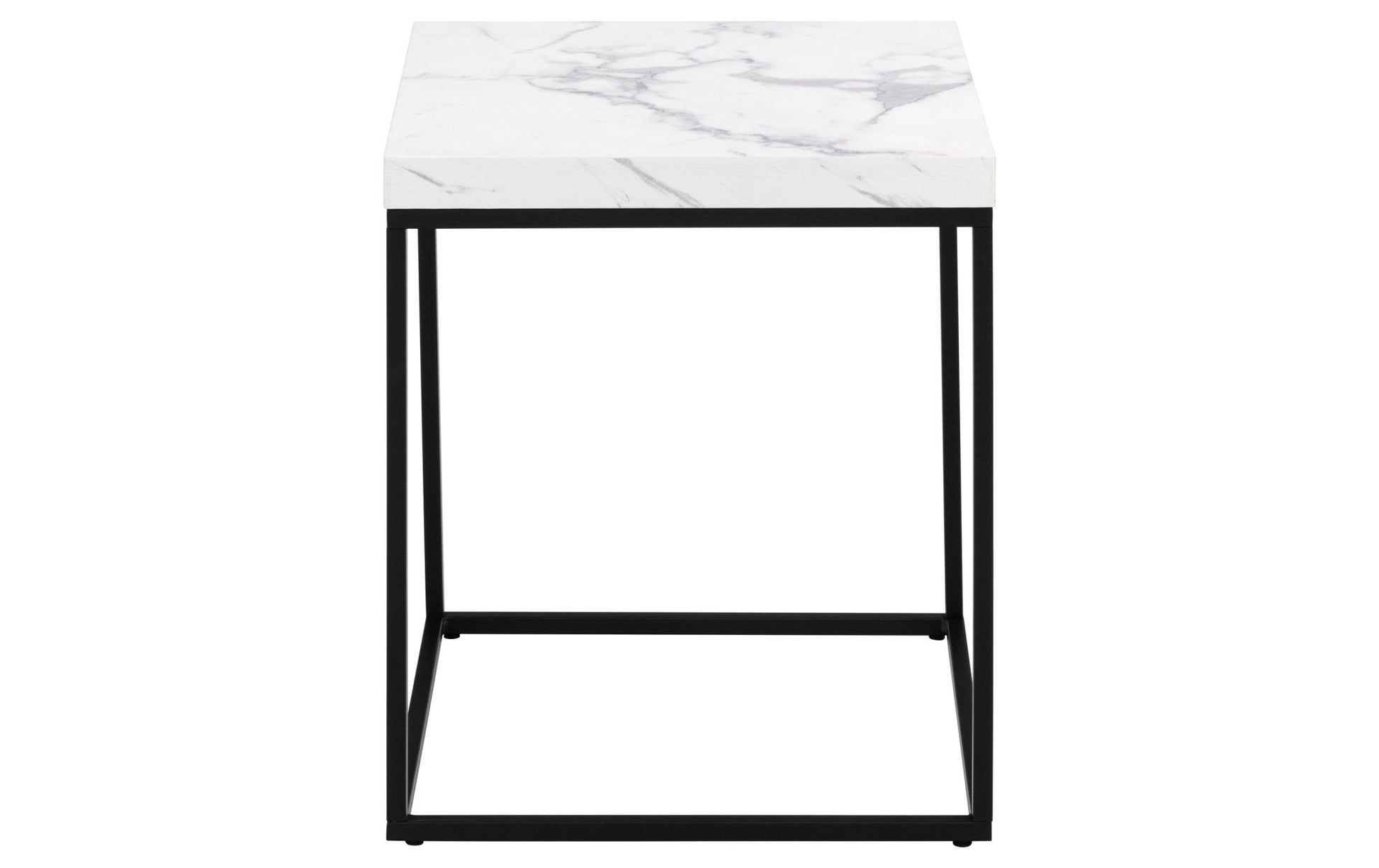 Beistelltisch Barossa 40 x 40 x 45 cm, Schwarz/Weiss - MEGART