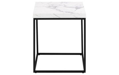 Beistelltisch Barossa 40 x 40 x 45 cm, Schwarz/Weiss - MEGART