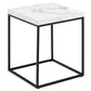 Beistelltisch Barossa 40 x 40 x 45 cm, Schwarz/Weiss - MEGART