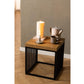 Beistelltisch Strington 40 x 40 x 42 cm, Braun/Schwarz - MEGART