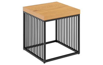 Beistelltisch Strington 40 x 40 x 42 cm, Braun/Schwarz - MEGART