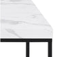 Couchtisch Barossa 110 x 55 x 45 cm, Schwarz/Weiss - MEGART