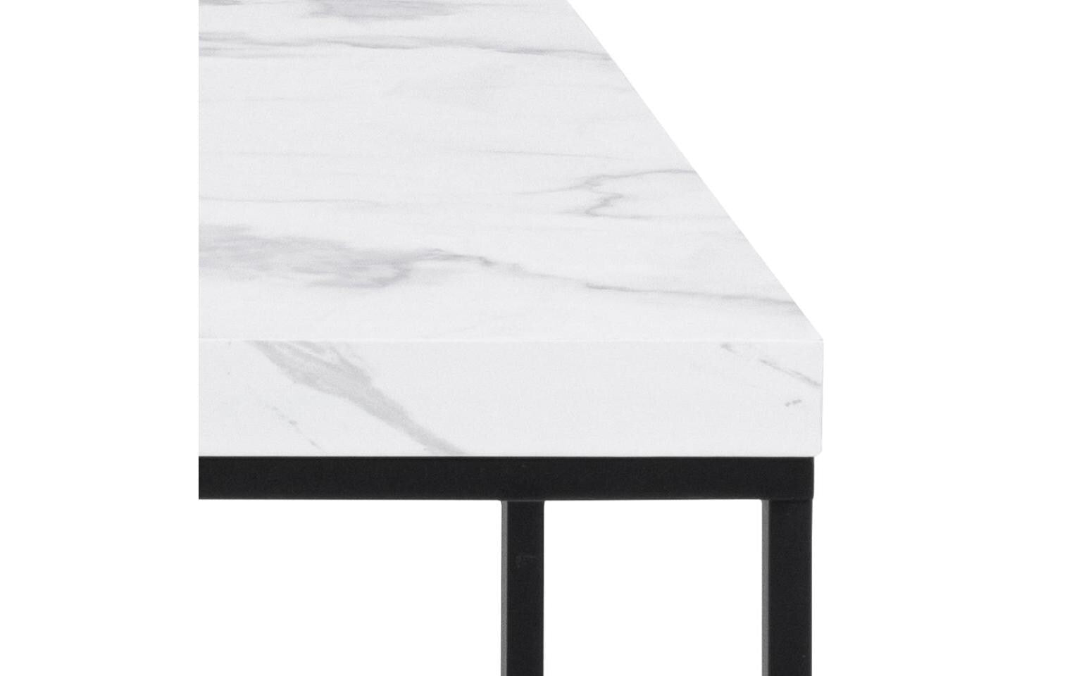 Couchtisch Barossa 110 x 55 x 45 cm, Schwarz/Weiss - MEGART