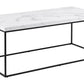 Couchtisch Barossa 110 x 55 x 45 cm, Schwarz/Weiss - MEGART