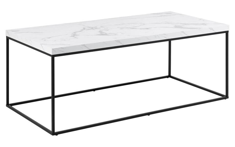 Couchtisch Barossa 110 x 55 x 45 cm, Schwarz/Weiss - MEGART