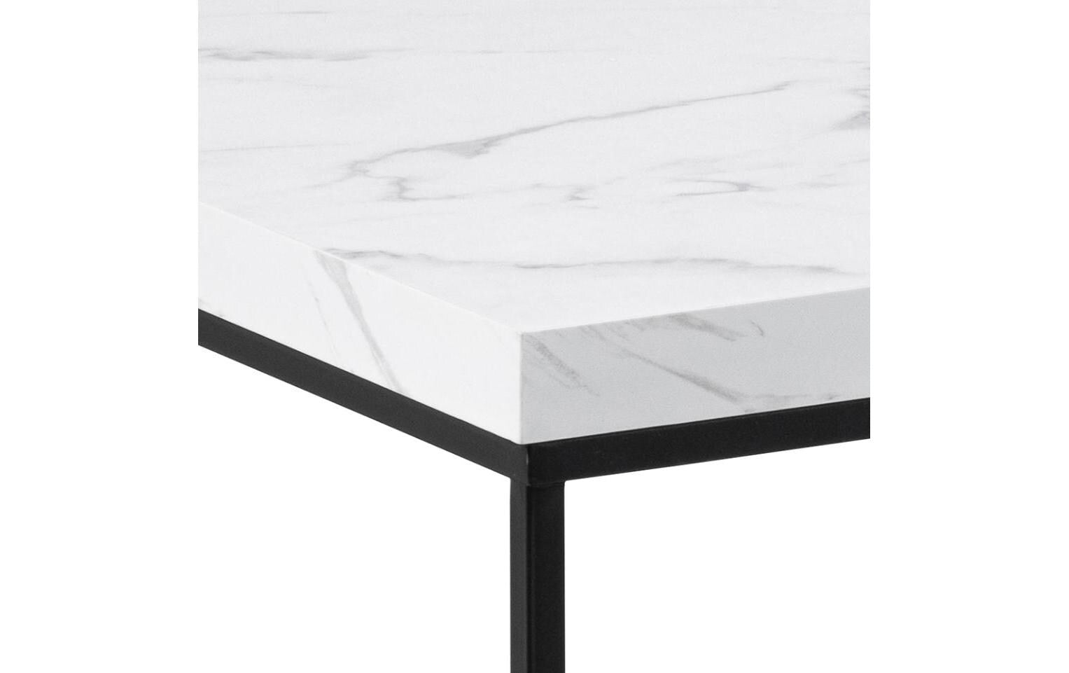Couchtisch Barossa 110 x 55 x 45 cm, Schwarz/Weiss - MEGART