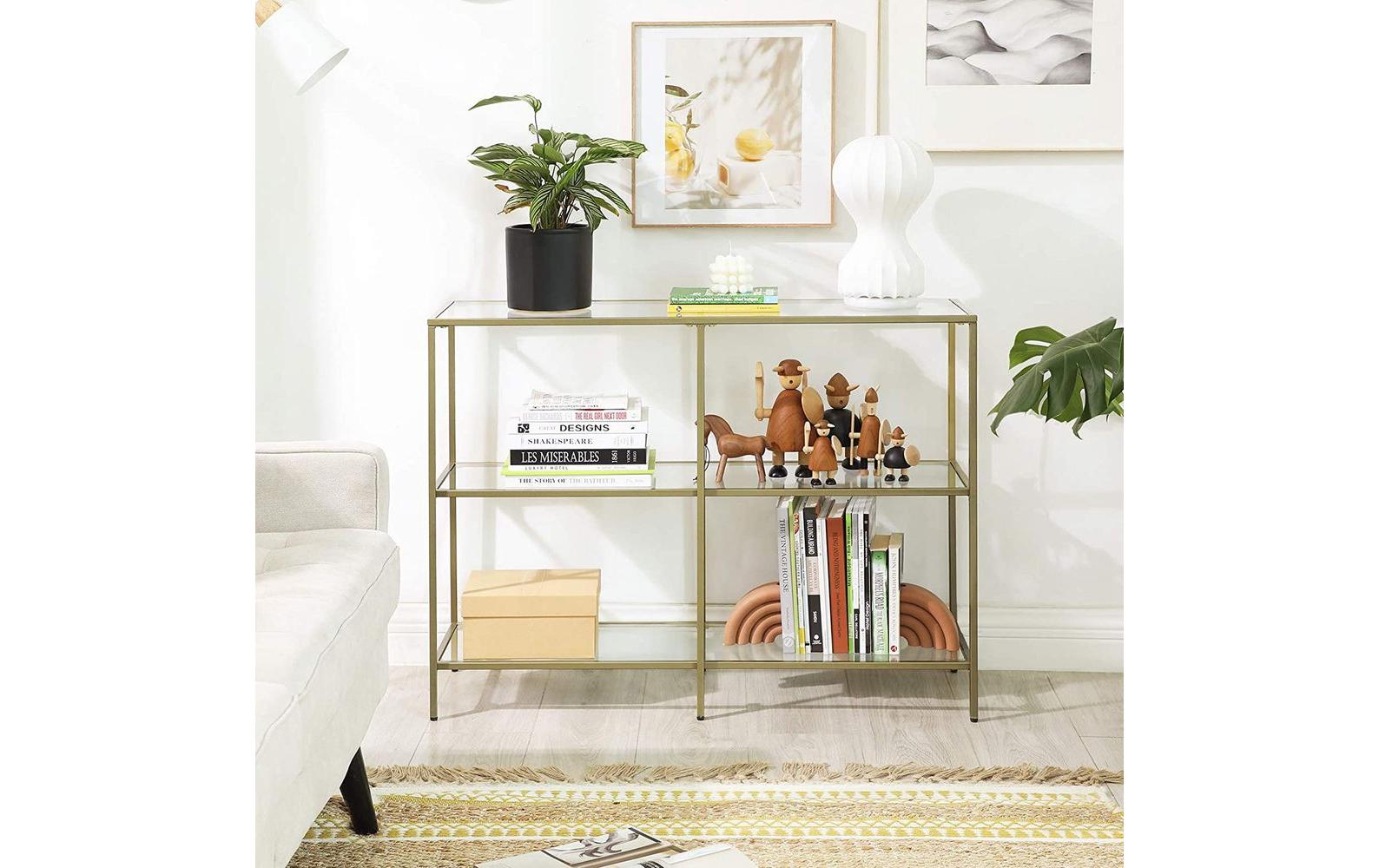Konsolentisch 100 x 30 x 73 cm, Gold - MEGART