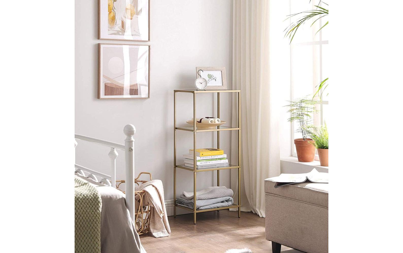 Regal 40 x 30 x 95 cm, Gold - MEGART
