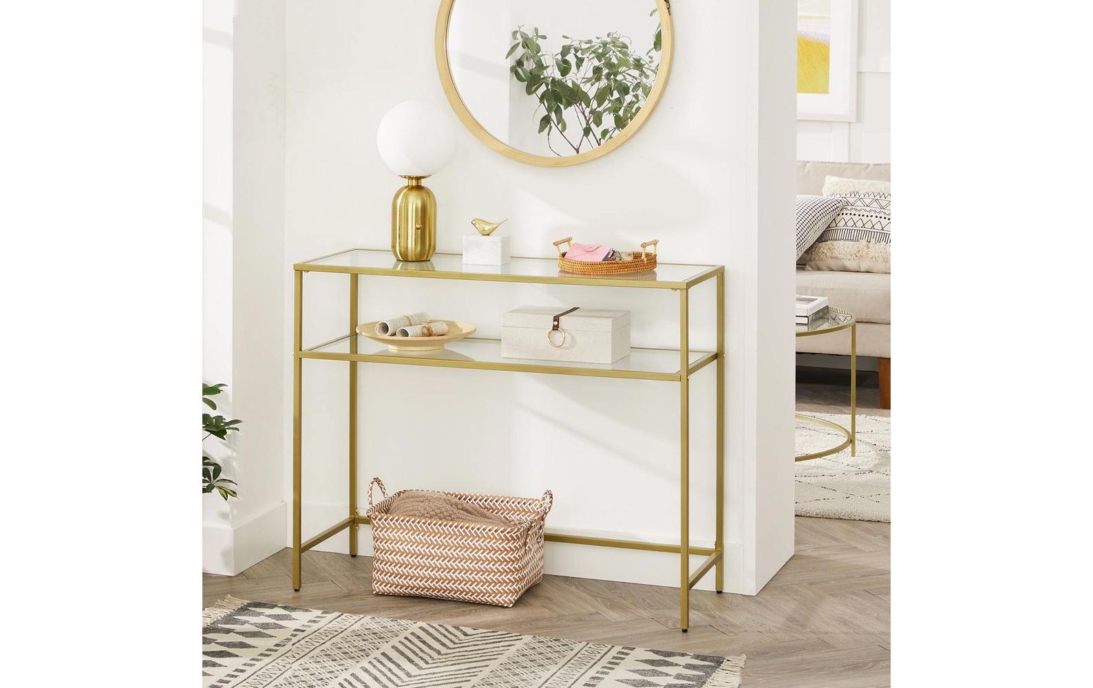 Konsolentisch 100 x 35 x 80 cm, Gold - MEGART