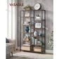Regal mit 10 Ebenen 100 x 30 x 17 cm, Braun/Schwarz - MEGART