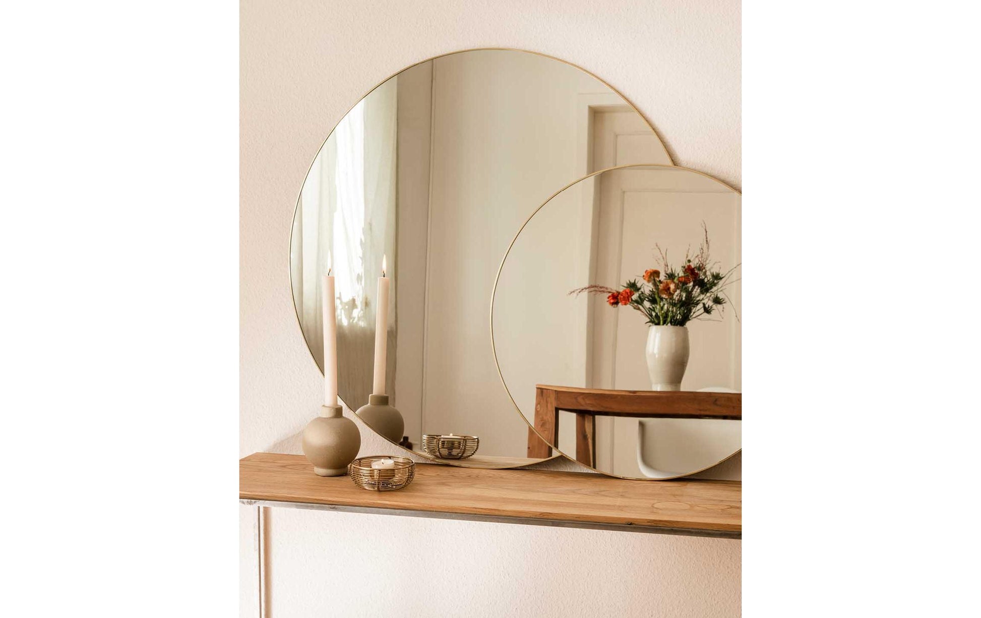 Spiegel Ø 76 cm, Gold - MEGART