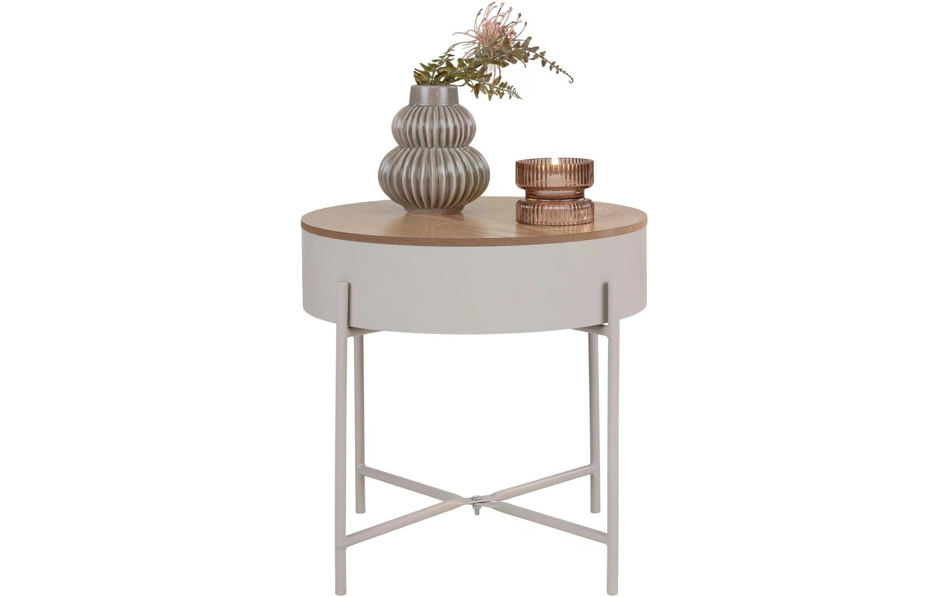 Beistelltisch Sisco Beige/Hellgrau - MEGART