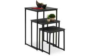 Beistelltisch 3er Set Schwarz