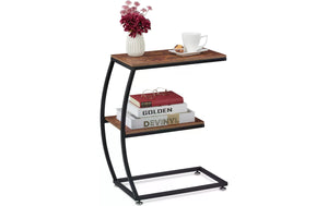 Beistelltisch Industrial 47.5 cm x 57.5 cm, Braun/Schwarz