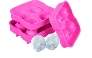 Eiswürfelform Kugel 2 Stück, Pink - MEGART
