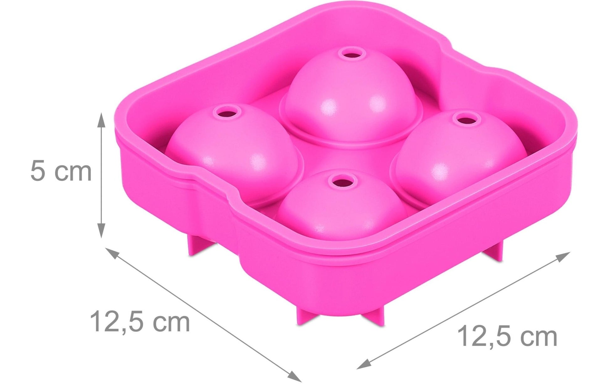 Eiswürfelform Kugel 2 Stück, Pink - MEGART