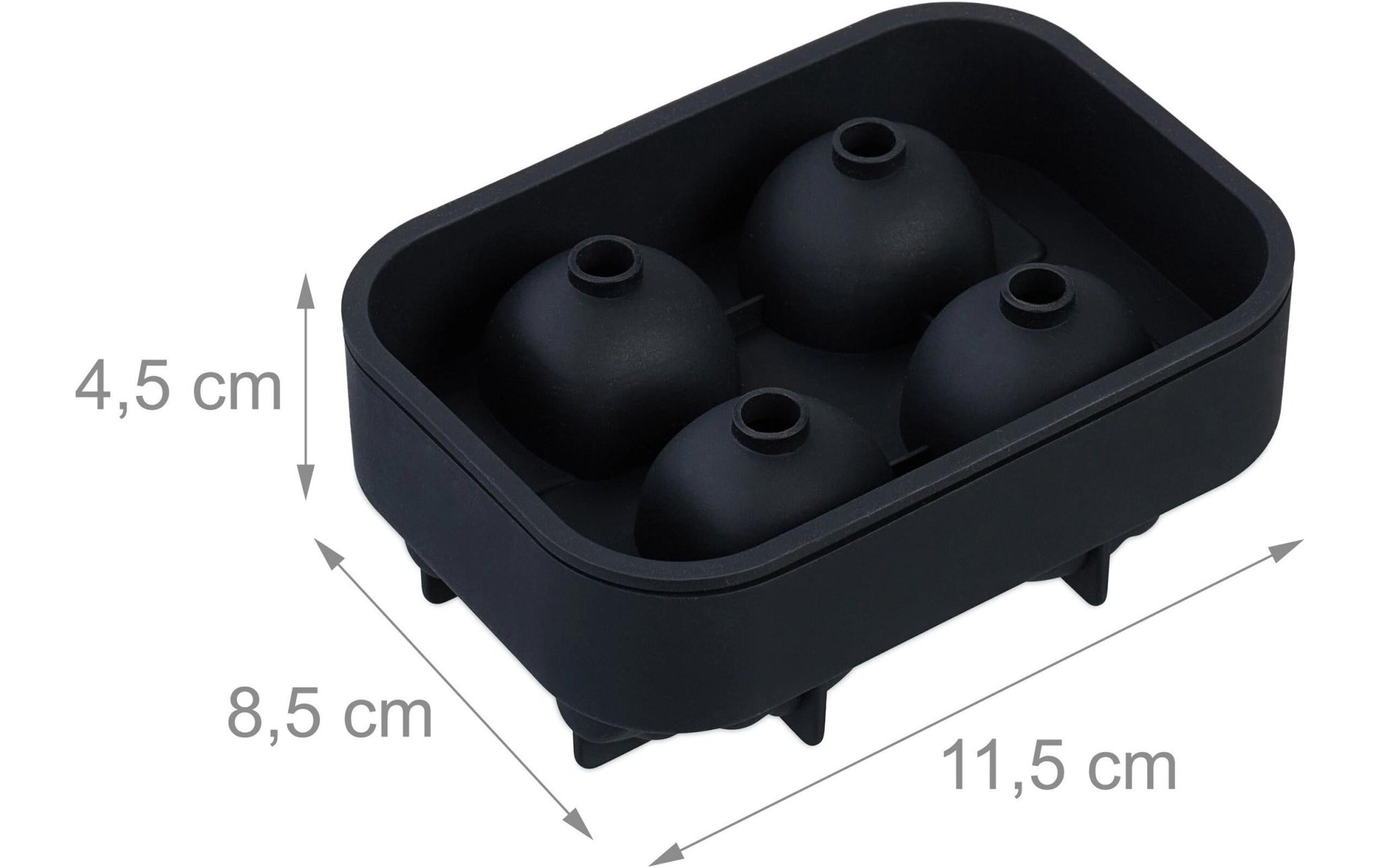 Eiswürfelform Totenkopf 2 Stück, Schwarz - MEGART