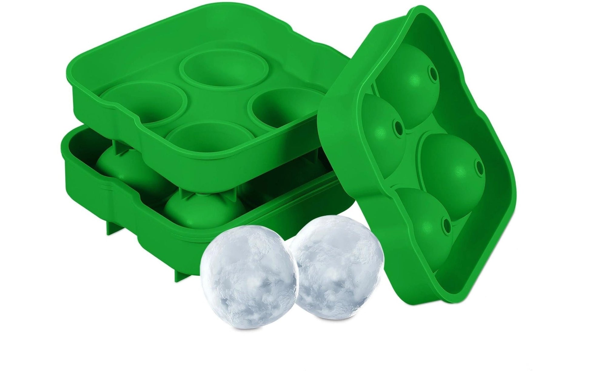 Eiswürfelform Kugel 2 Stück, Grün - MEGART