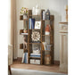 Regal mit 13 Ablagen 86 x 25 x 140 cm, Braun - MEGART