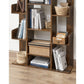 Regal mit 13 Ablagen 86 x 25 x 140 cm, Braun - MEGART