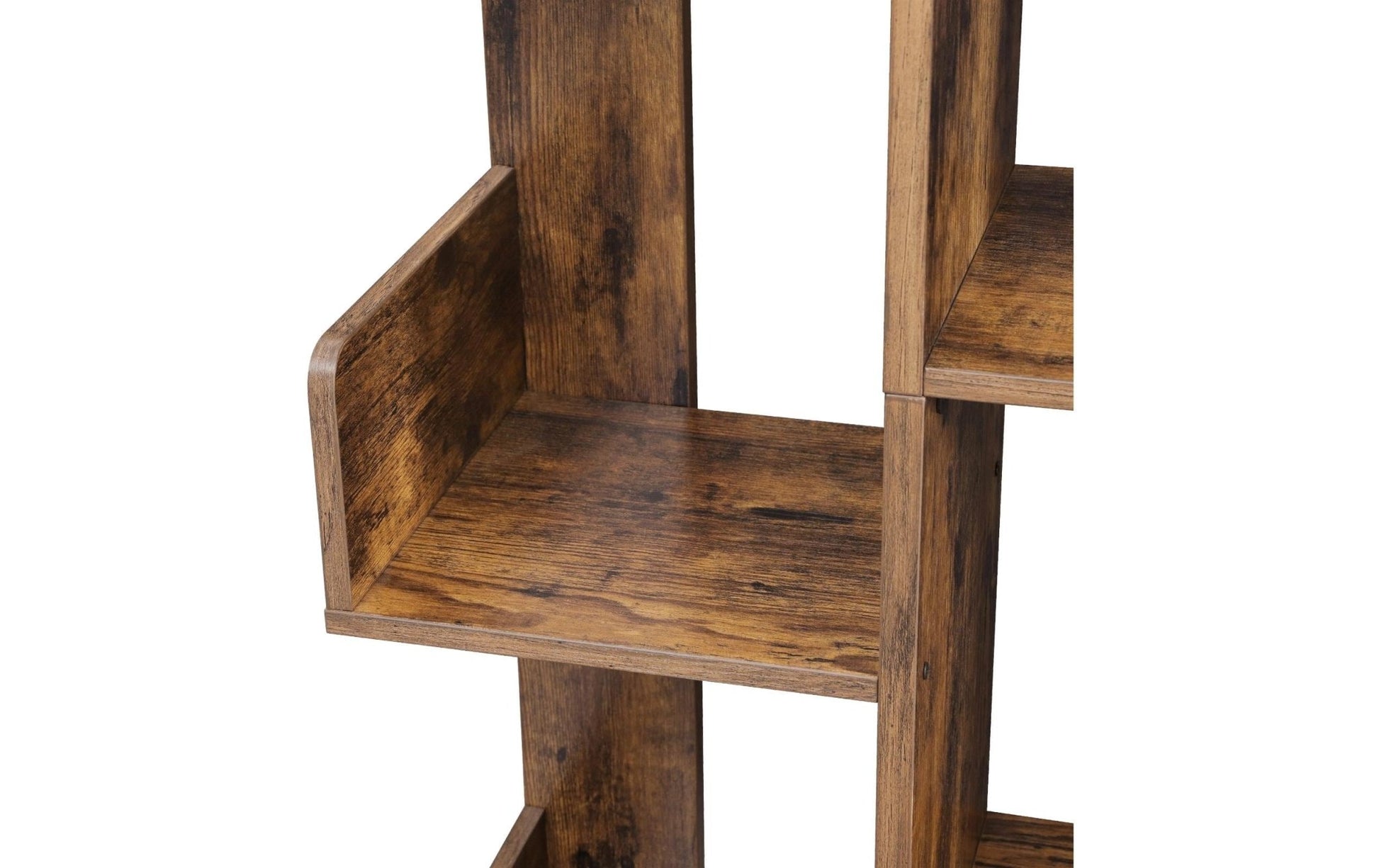 Regal mit 13 Ablagen 86 x 25 x 140 cm, Braun - MEGART