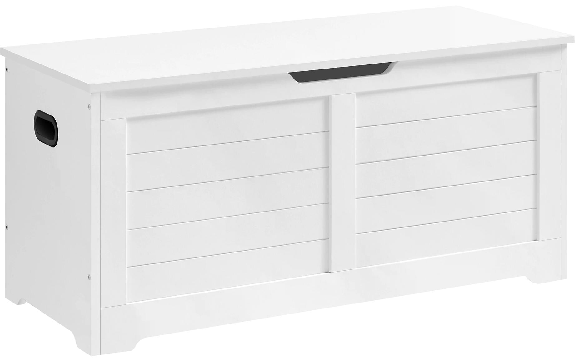 Sitztruhe im Landhausstil 100 x 40 x 46 cm, Weiss matt - MEGART