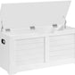 Sitztruhe im Landhausstil 100 x 40 x 46 cm, Weiss matt - MEGART