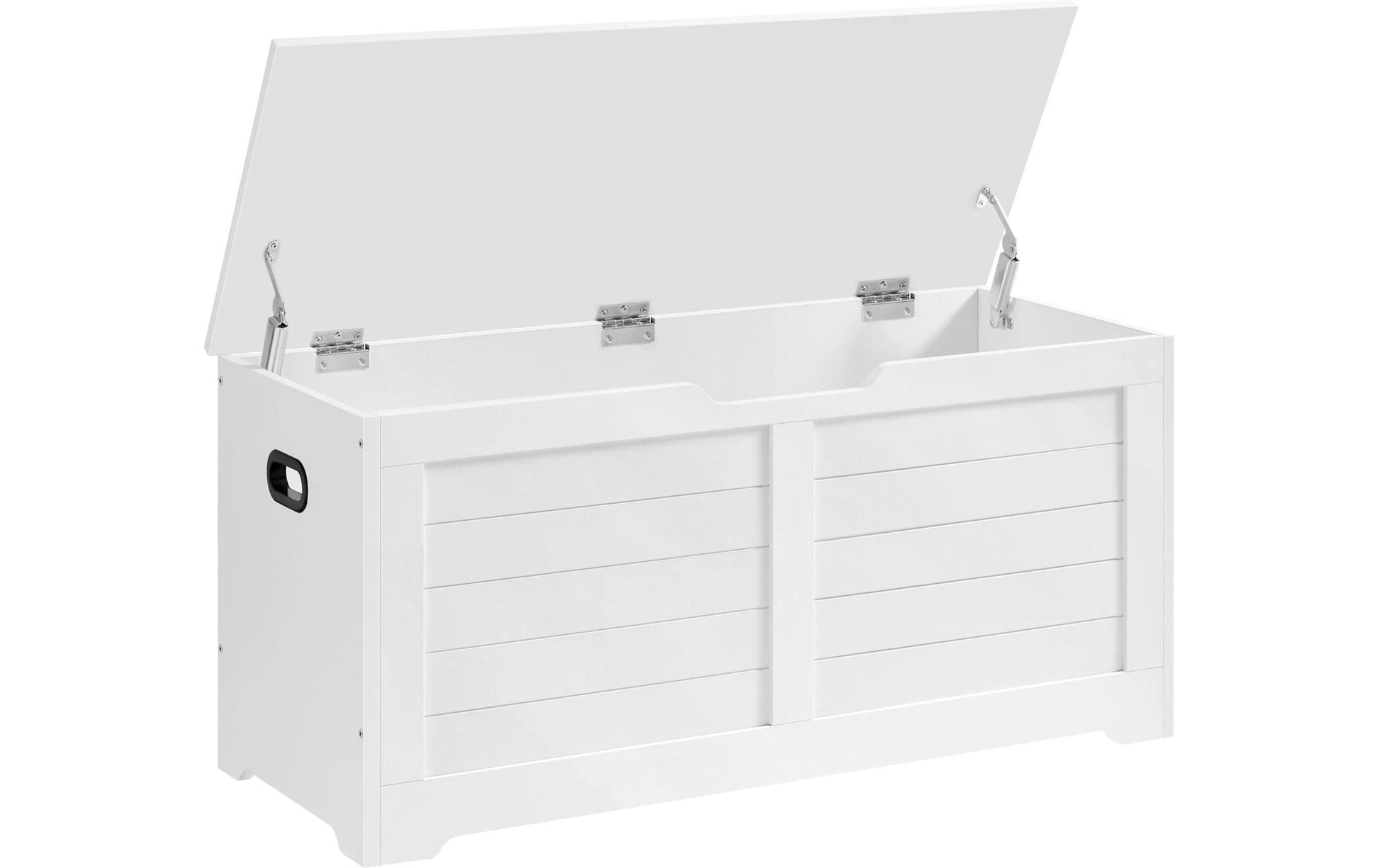 Sitztruhe im Landhausstil 100 x 40 x 46 cm, Weiss matt - MEGART