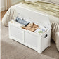 Sitztruhe im Landhausstil 100 x 40 x 46 cm, Weiss matt - MEGART