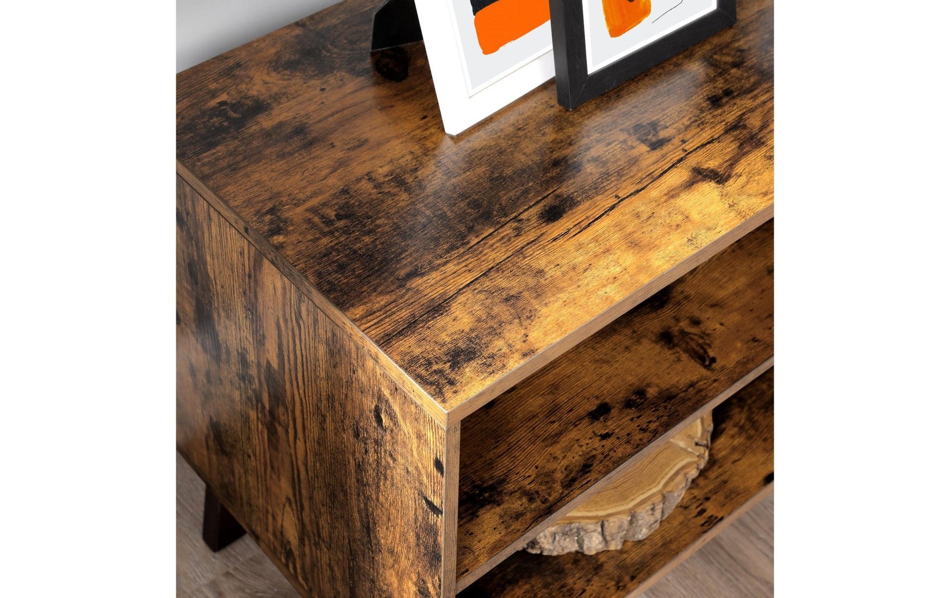 TV - Möbel mit 2 Ablagen 140 x 40 x 50 cm, Braun - MEGART