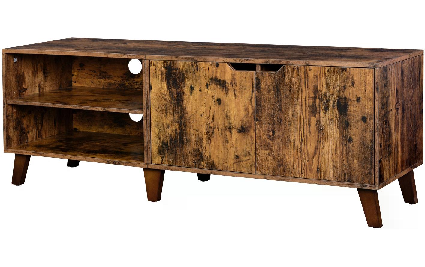 TV - Möbel mit 2 Ablagen 140 x 40 x 50 cm, Braun - MEGART