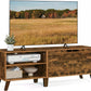 TV - Möbel mit 2 Ablagen 140 x 40 x 50 cm, Braun - MEGART