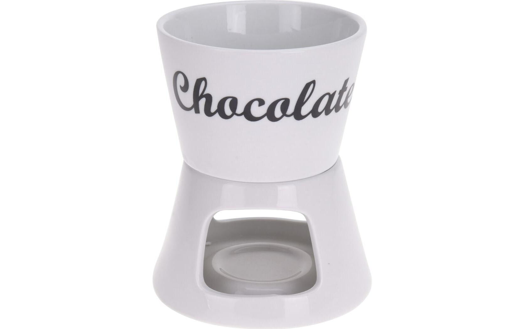 Schokoladenfondue - Set 4 Teile, Weiss - MEGART