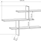 Wandregal Leo 123 x 80.5 cm, Weiss - MEGART