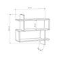 Wandregal Paralel 70 x 65.5 x 22 cm, Eiche - MEGART