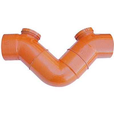 Siphon Horizontal 2 Stopfen IN PVC Orange - MEGART