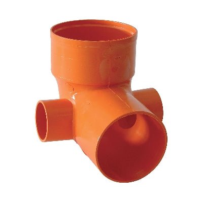 Bogen Aus WC 2 Anschlüsse IN PVC Orange - MEGART