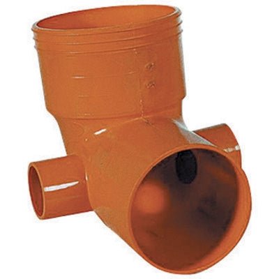 Bogen Aus WC 2 Anschlüsse IN PVC Orange - MEGART