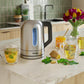 Wasserkocher WK - 1344 1.7 l, Schwarz/Silber - MEGART