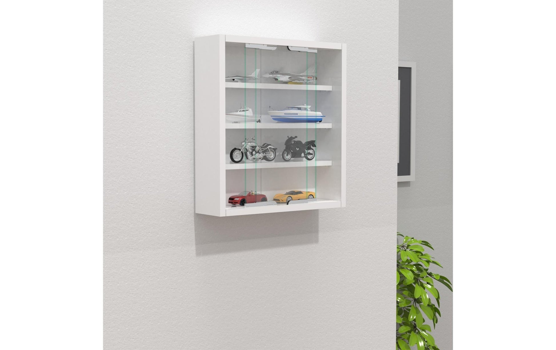 Vitrine Agisa S 37 x 40 cm, Weiss - MEGART