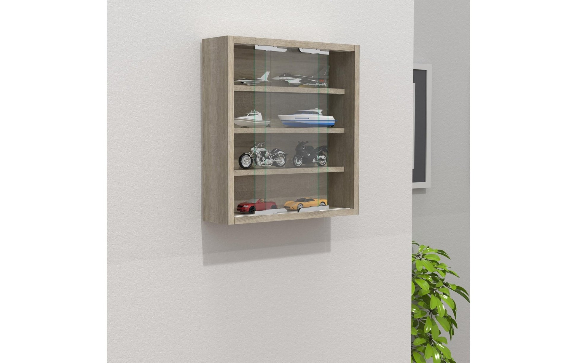Vitrine Agisa S 37 x 40 cm, Eiche - MEGART