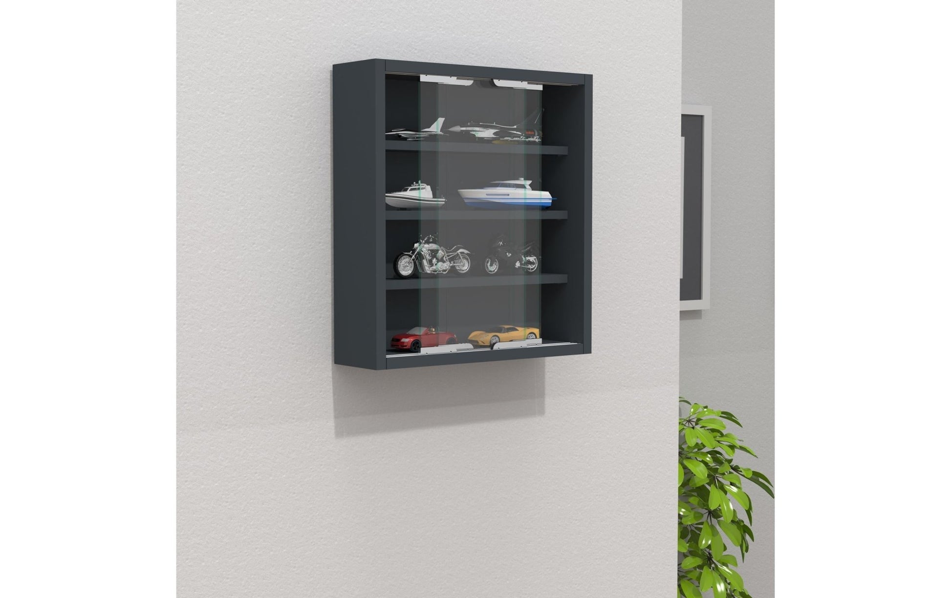 Vitrine Agisa S 37 x 40 cm, Anthrazit - MEGART
