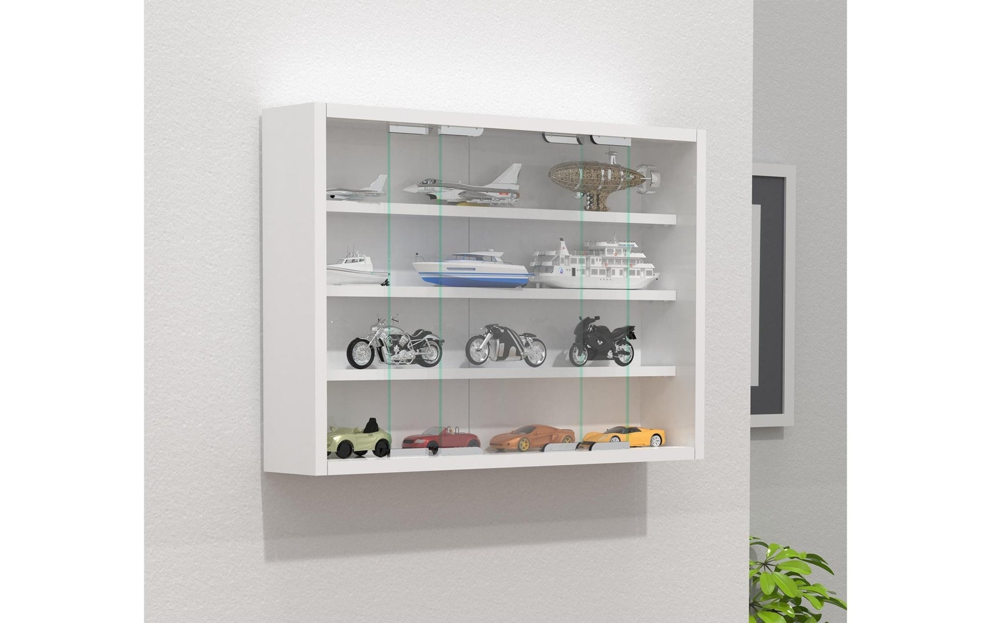 Vitrine Agisa M 57 x 40 cm, Weiss - MEGART
