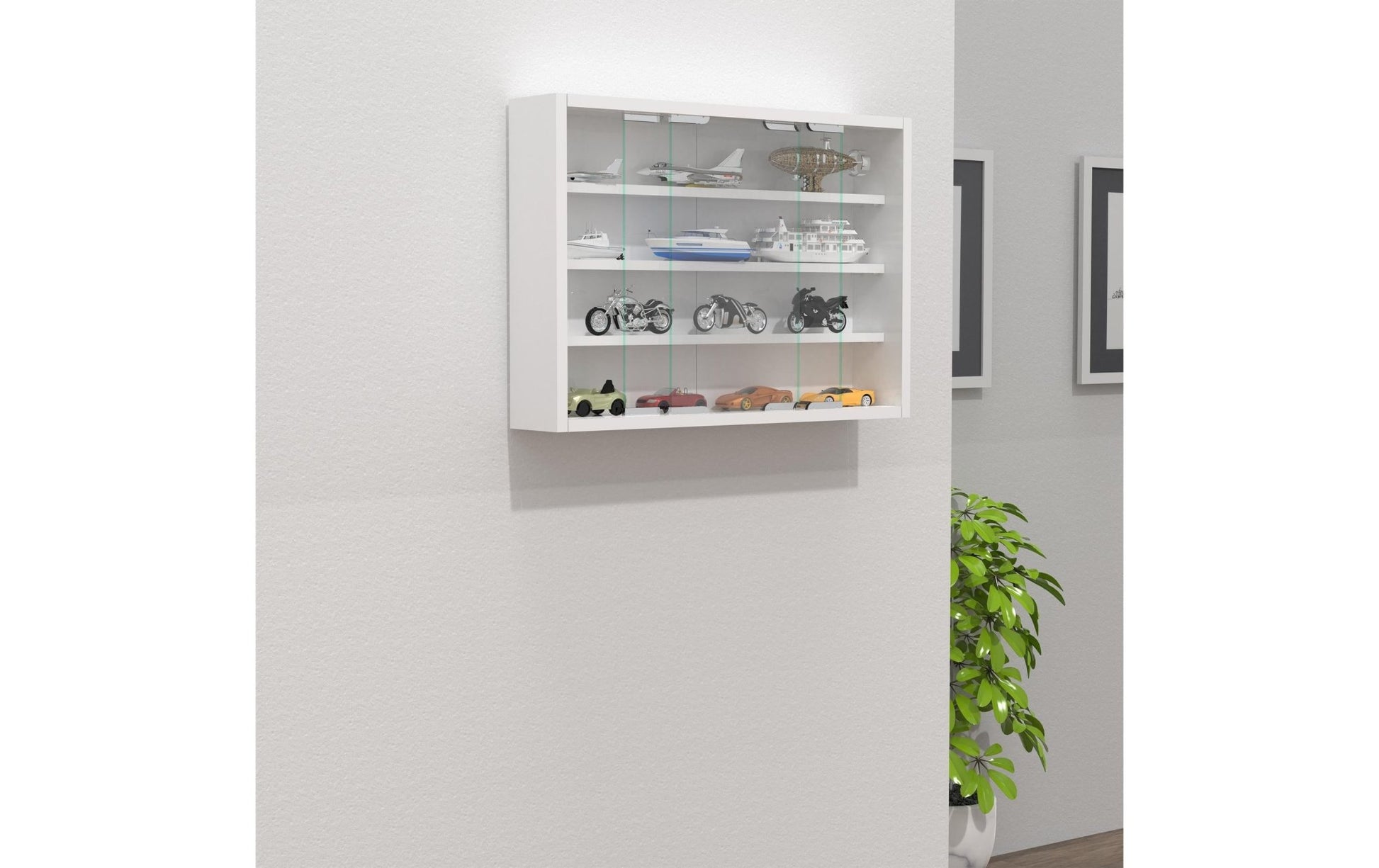 Vitrine Agisa M 57 x 40 cm, Weiss - MEGART