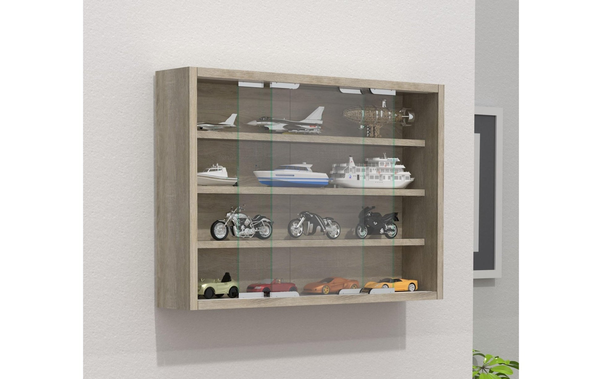 Vitrine Agisa M 57 x 40 cm, Eiche - MEGART