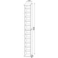 Mensola Bigol per CD 21 x 180 cm, faggio