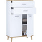 Kommode Lindas 60 x 97 cm, Weiss/Honig-Eiche